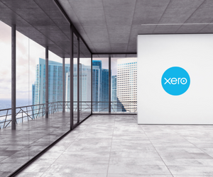 a colour image of an office with a sign of Xero inside