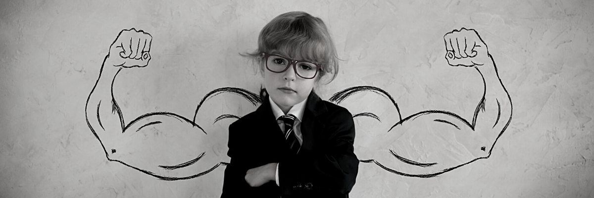 a landscape black and white photo of a young girl looking like a tax practitioner